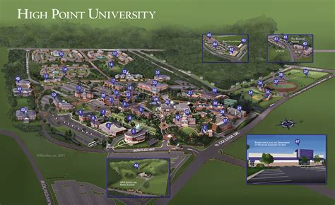 high point university campus map|Visitor Information .